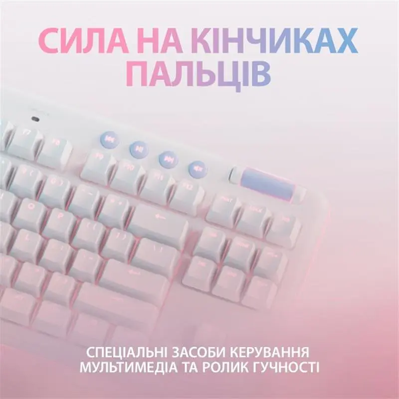 Клавіатура бездротова Logitech G715 Linear White (920-010692) - фото 4