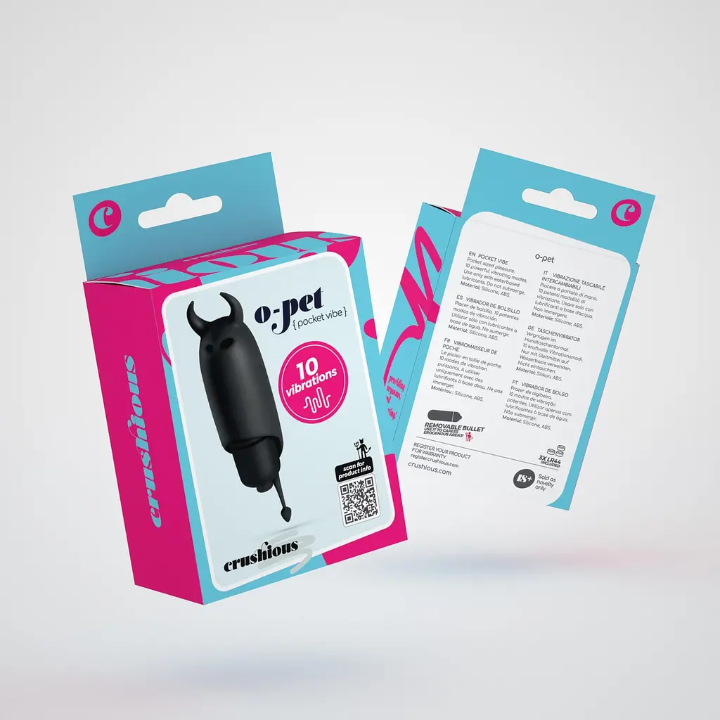 Стимулятор Crushious O-Pet 9.2 см (черный) - фото 11