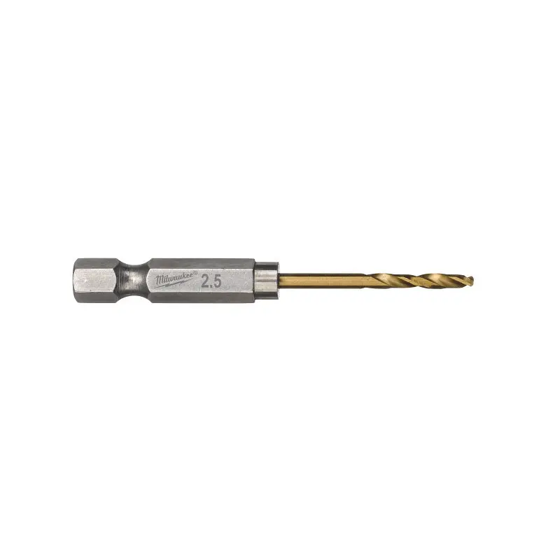 Свердло по металу RedHEX SHOCKWAVE HSS-TiN MILWAUKEE, діаметр 2,5х62х19мм, (10шт), пластикова коробка - фото 2