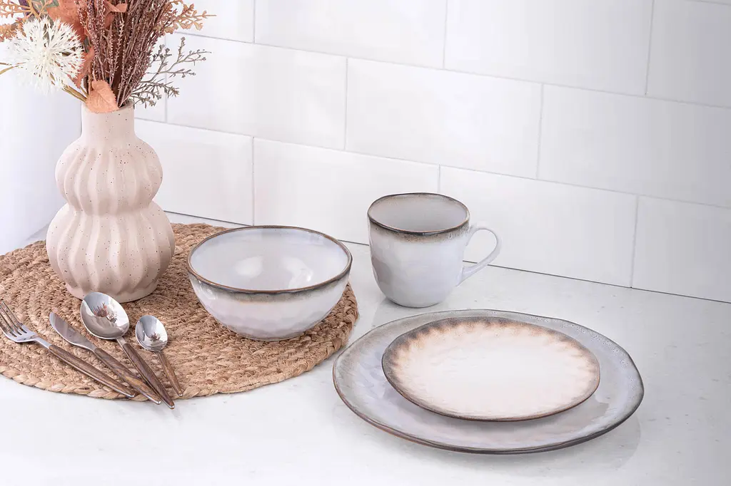 Тарілка обідня Ardesto 27 см Umbria світло-сіра AR2927UG - фото 5