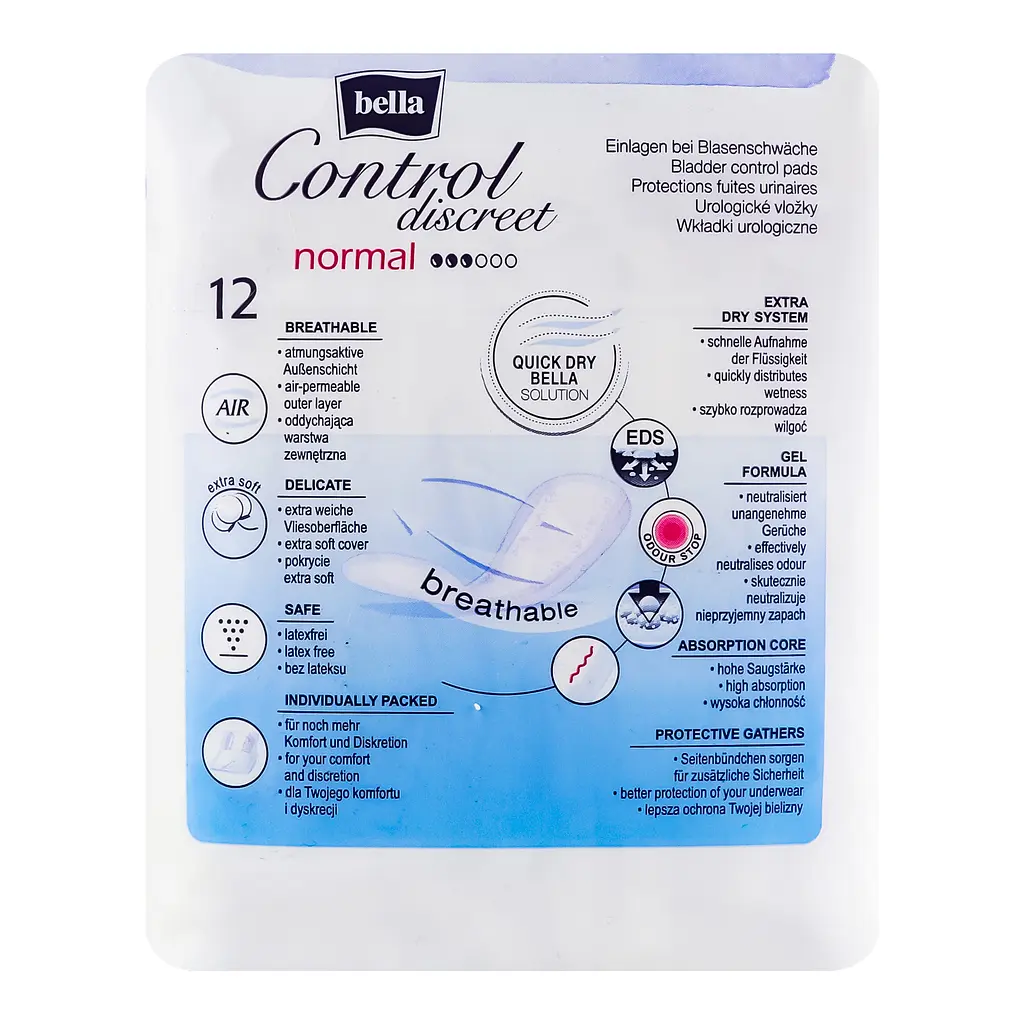 Прокладки урологічні Bella Control Discreet Super Normal 12 шт. - фото 4