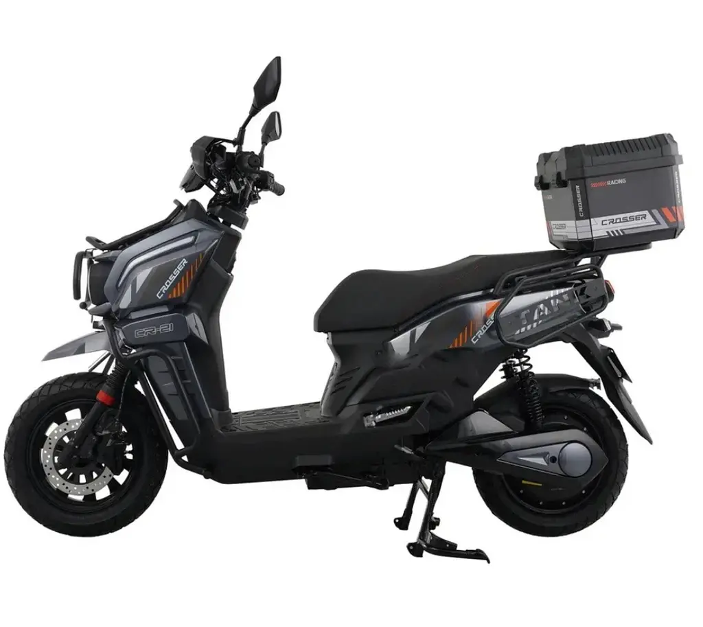 Электроскутер Двухместный Crosser CR-21 (2500W 76.8V/40Ah) Серый - фото 2