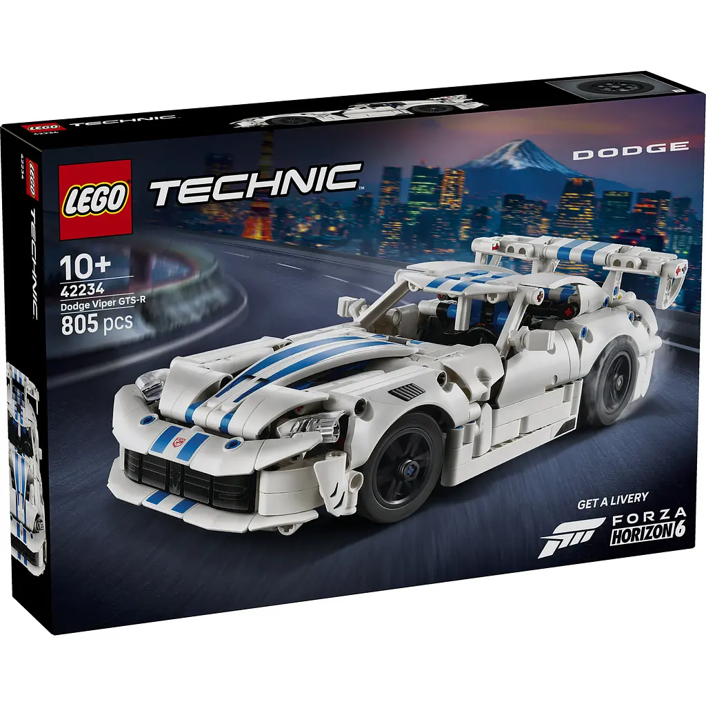 Конструктор LEGO Technic Спортивний автомобіль Dodge Viper GTS-R 805 ел. (42234) - фото 4