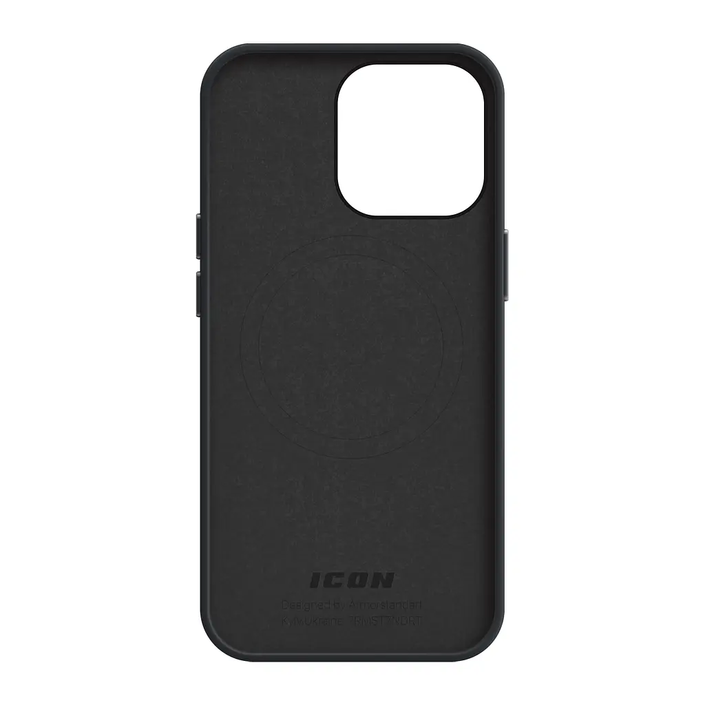 Силиконовый чехол с MagSafe для Apple iPhone 14 Pro, ICON2 MagCase, черный, противоударный, панель с мягкой подкладкой, защита всего корпуса, поддержка беспроводной зарядки, совместим с защитными стеклами и пленками, ArmorStandart (ARM68405) - фото 2