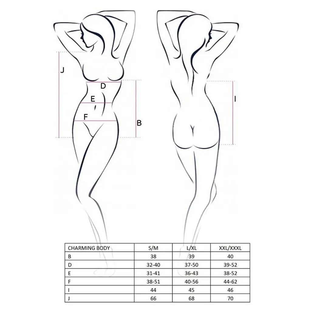 Боді Passion CHARMING BODY S/M, black - фото 3