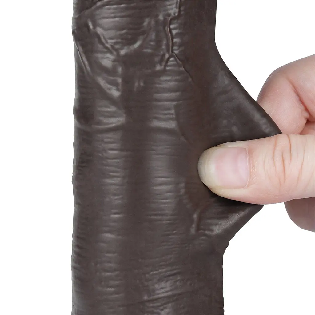 Фаллоимитатор Lovetoy Sliding-Skin Dual Layer Dong 8apos;apos; 20.8 см (черный) - фото 9
