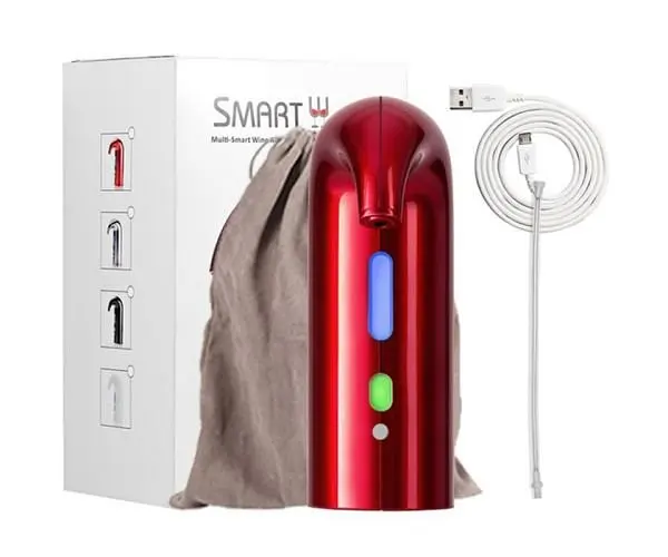 Помпа аератор для вина SMART SW-EA01, акумуляторна, червона - фото 2