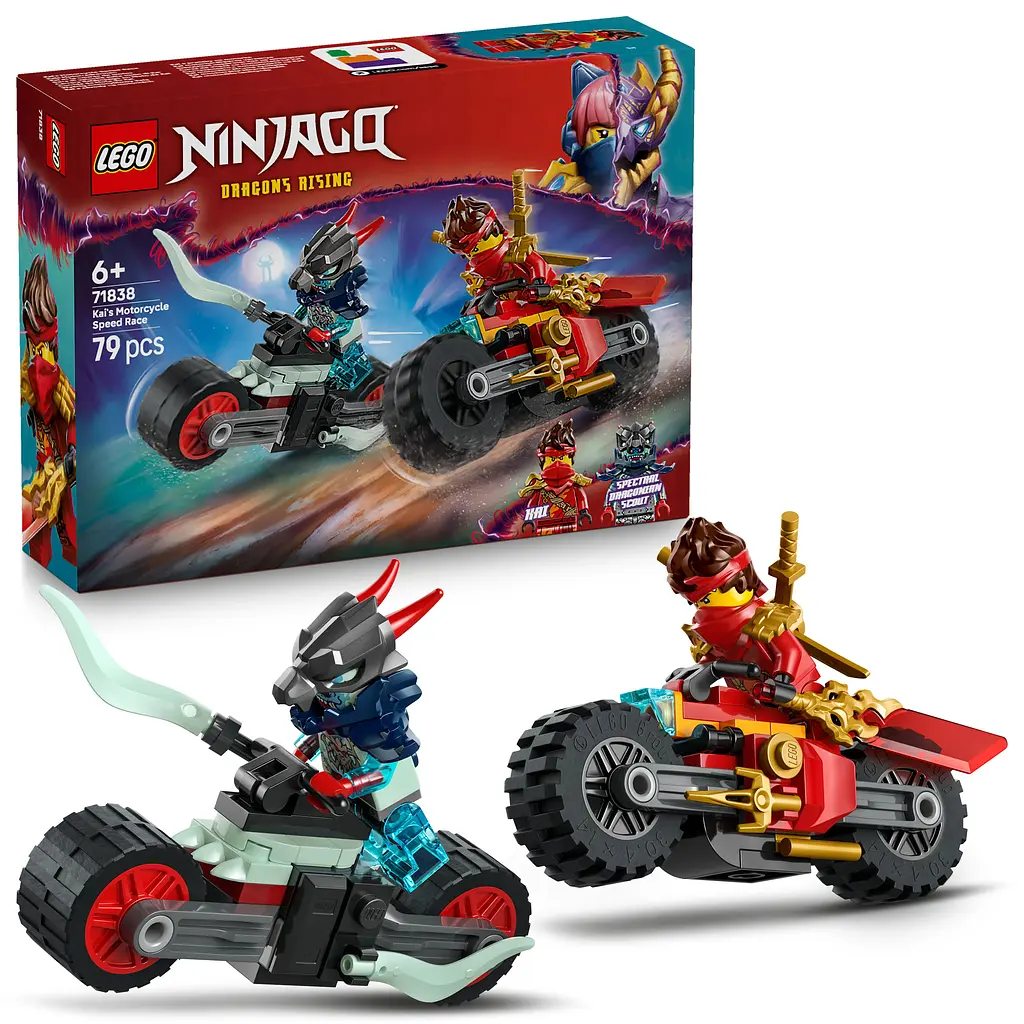 Конструктор LEGO Ninjago Швидкісні перегони Кая на мотоциклі 79 деталей (71838) - фото 4