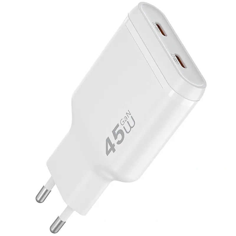 МЗП G034 Essen PD45W GaN (2USB-C) White Wiwu teh0029665 - фото 5