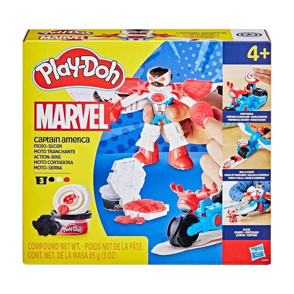 Набір для творчості Hasbro Play-Doh Marvel Капітан Америка з мотоциклом (G0555) - фото 4