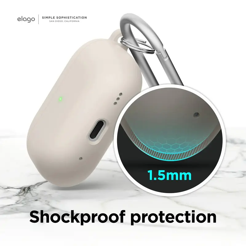 Чохол Elago Liquid Hybrid Hang Case White для AirPods Pro 2nd Gen білий (EAPP2RH-HANG-WH) - фото 4