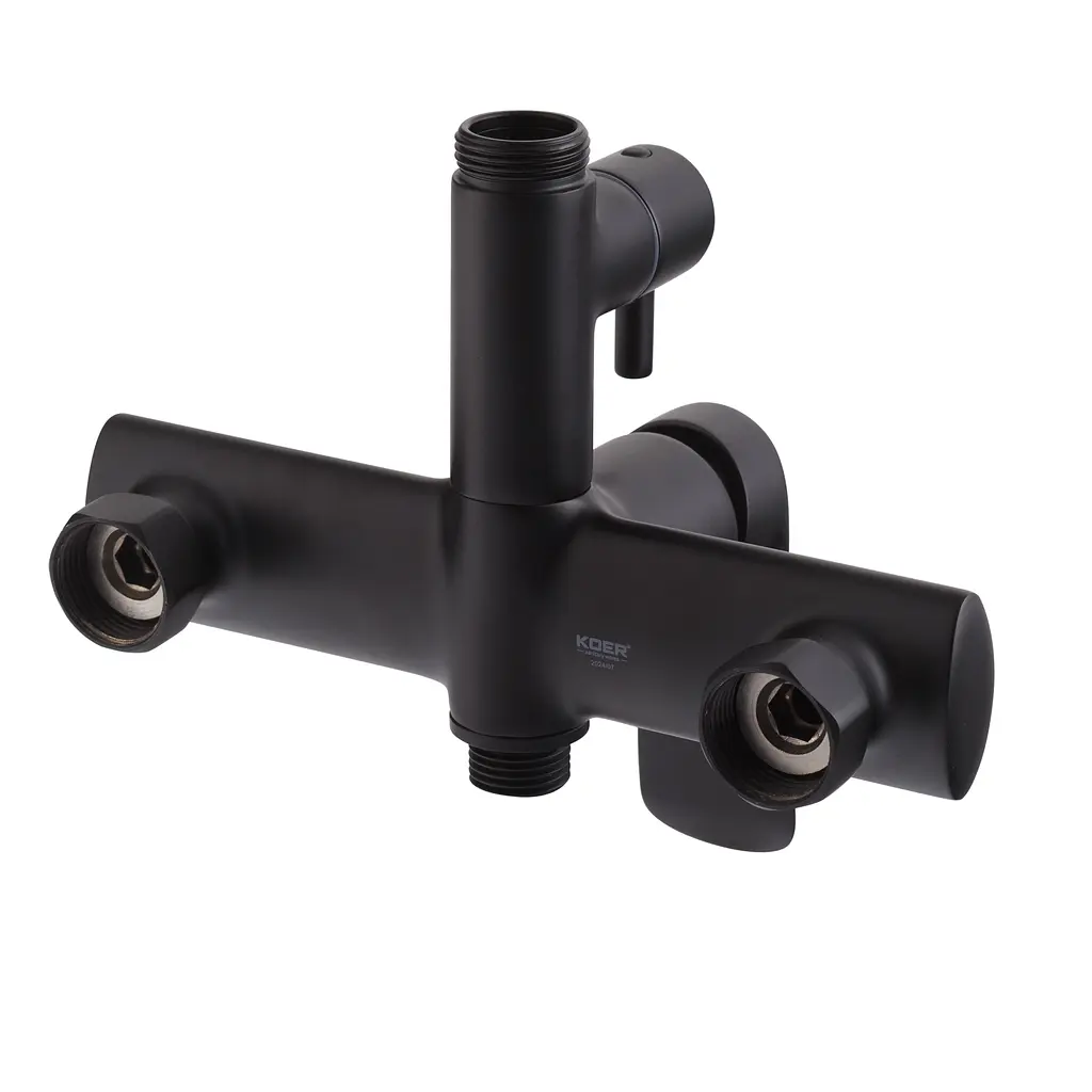 Душевая система Koer KB-52028-05, 2 функции KR5310, Черный матовый - фото 6