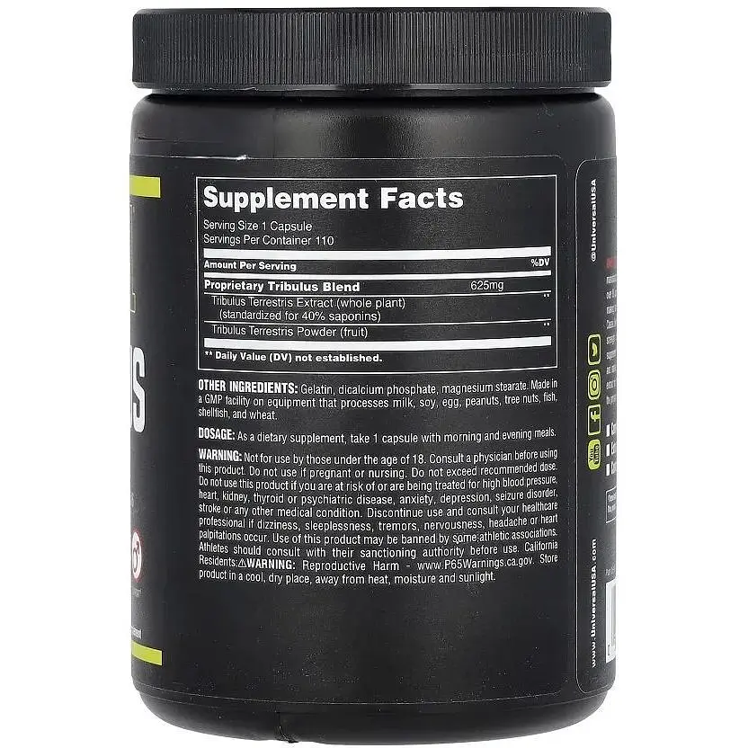 Бустер тестостерону Universal Nutrition Tribulus Pro 110 капсул (100+10 free) - фото 2