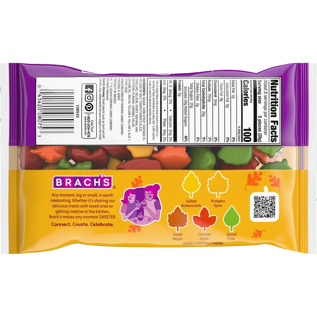Жувальні цукерки Brach's Halloween Autumn Leaves Mellowcreme Candy 227 г - фото 6