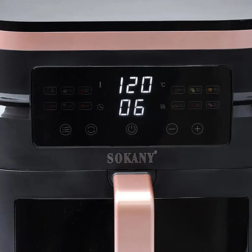 Аерофритюрниця безмасляна Sokany SK-10033 7 л електрична з сенсорним керуванням 1800 Вт - фото 4