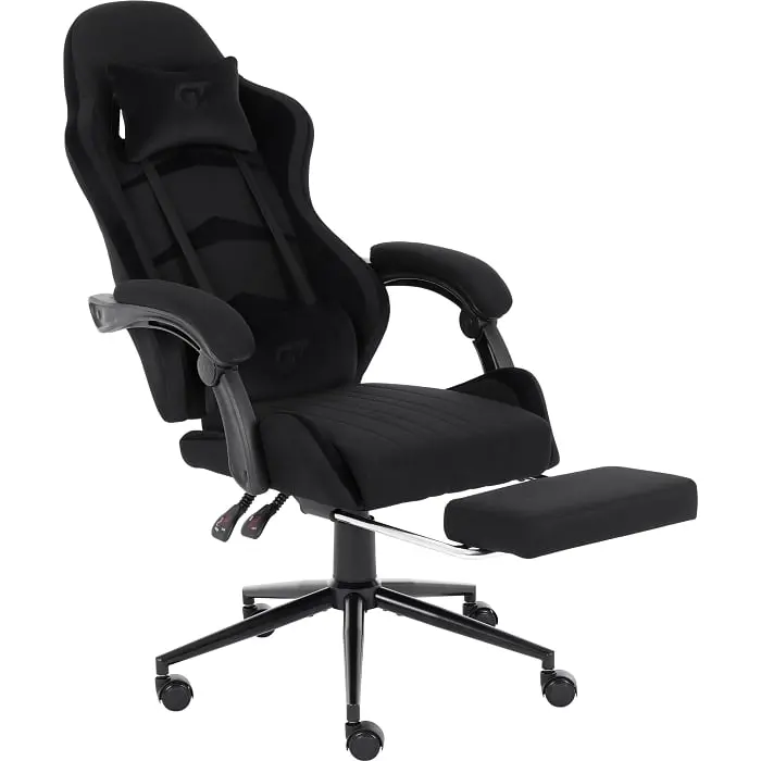 Геймерське крісло GT Racer чорне (X-2324 Fabric Black Suede) - фото 5