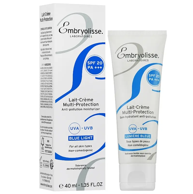 Мультизахисний зволожувальний крем Embryolisse Multi-Protection Milk-Cream SPF20 PA+++ 40 мл - фото 2