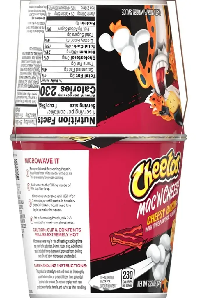 Макарони з сиром та беконом Cheetos Mac'n Cheese Cheesy Bacon Flavor 4 x 64г - фото 4
