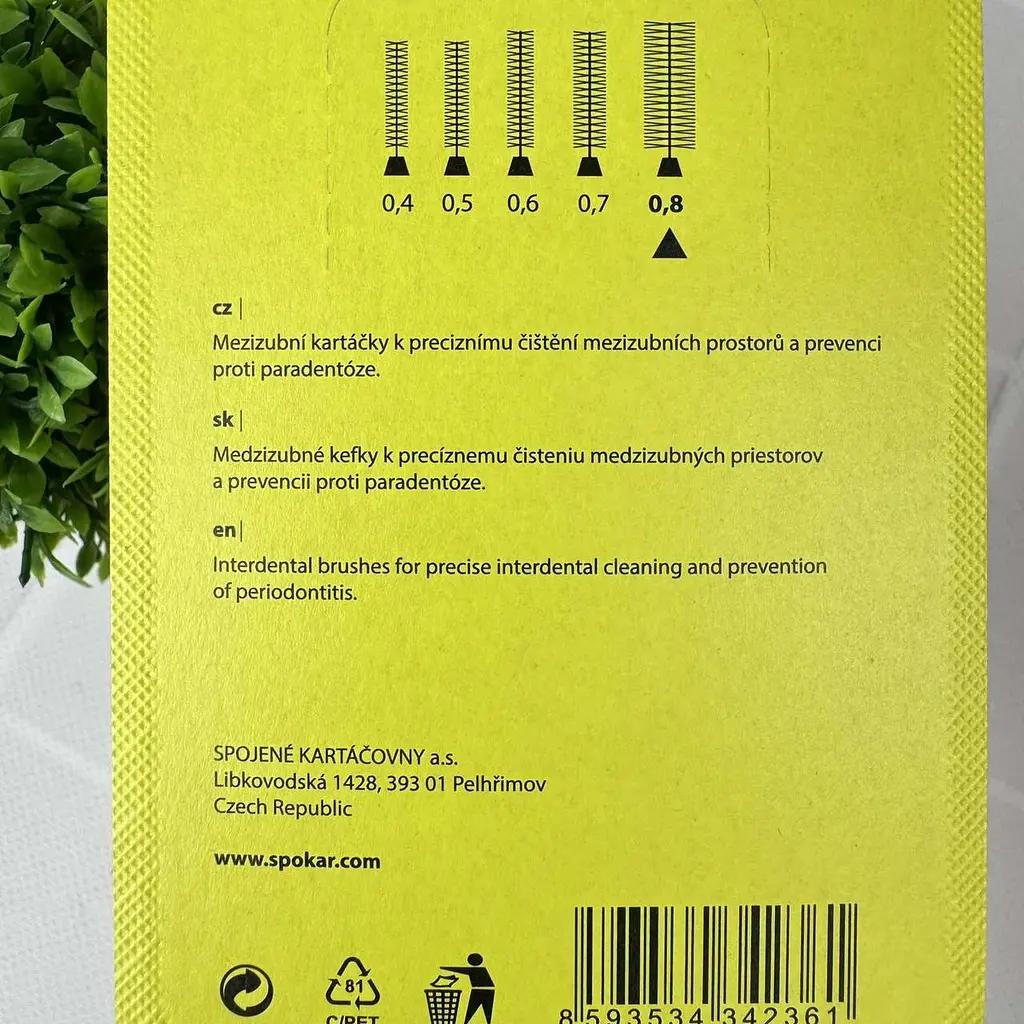 Міжзубні йоршики кутові Spokar XML 0.8mm, 6 шт - фото 3