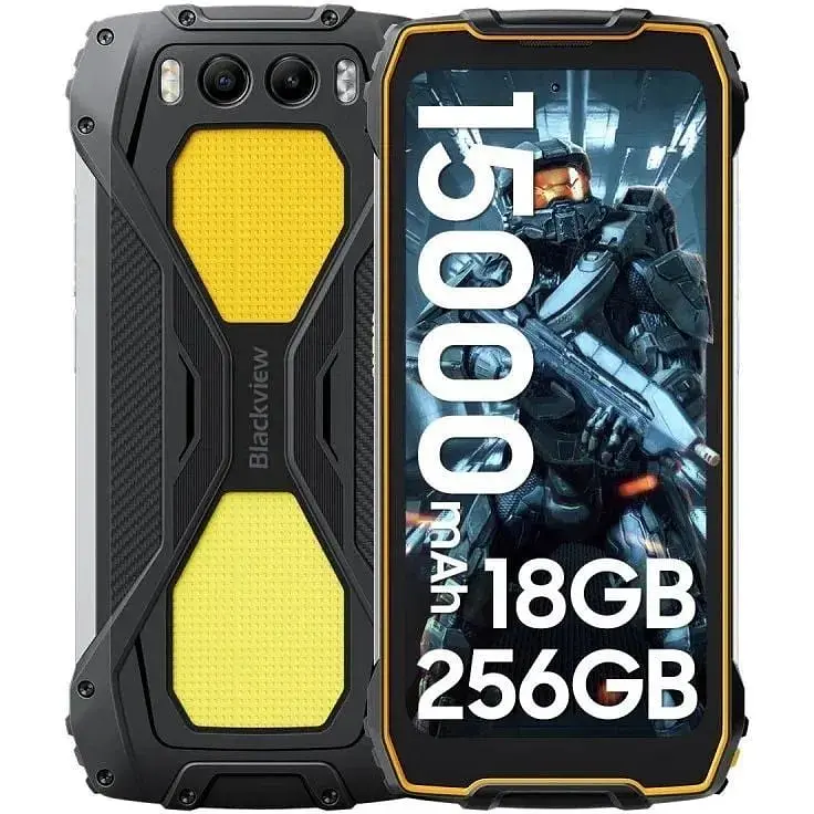 Смартфон Blackview BV7300 6/256GB з акумулятором 15000 мАг чорно-жовтий - фото 3