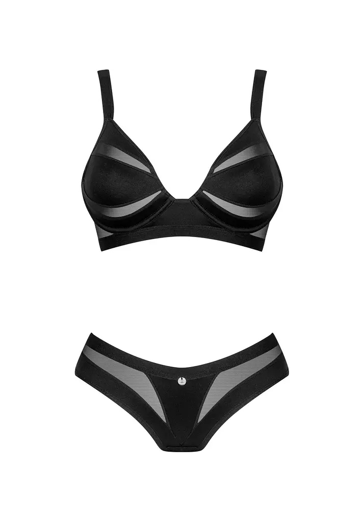 Комплект білизни Obsessive Amoria XS/S чорний - фото 5