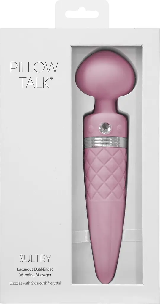 Вібромасажер 2в1 PILLOW TALK - Sultry Pink, класичний масажер і вібратор з ротацією, підігрів - фото 13
