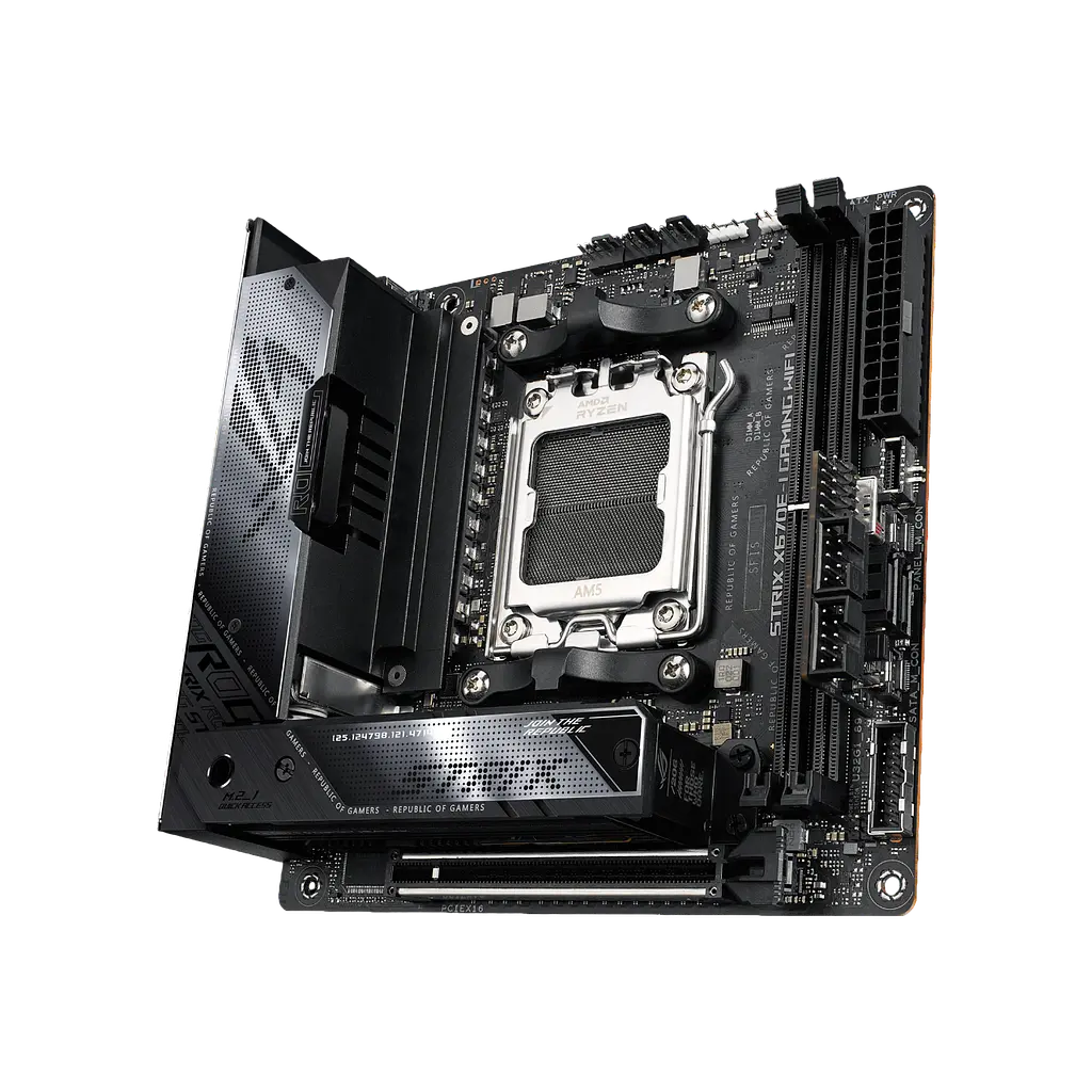 Материнська плата Asus X670E-I ROG Strix Gaming Wi-Fi Socket AM5 (ROG STRIX X670E-I GAMING WIFI) Б/В - фото 3