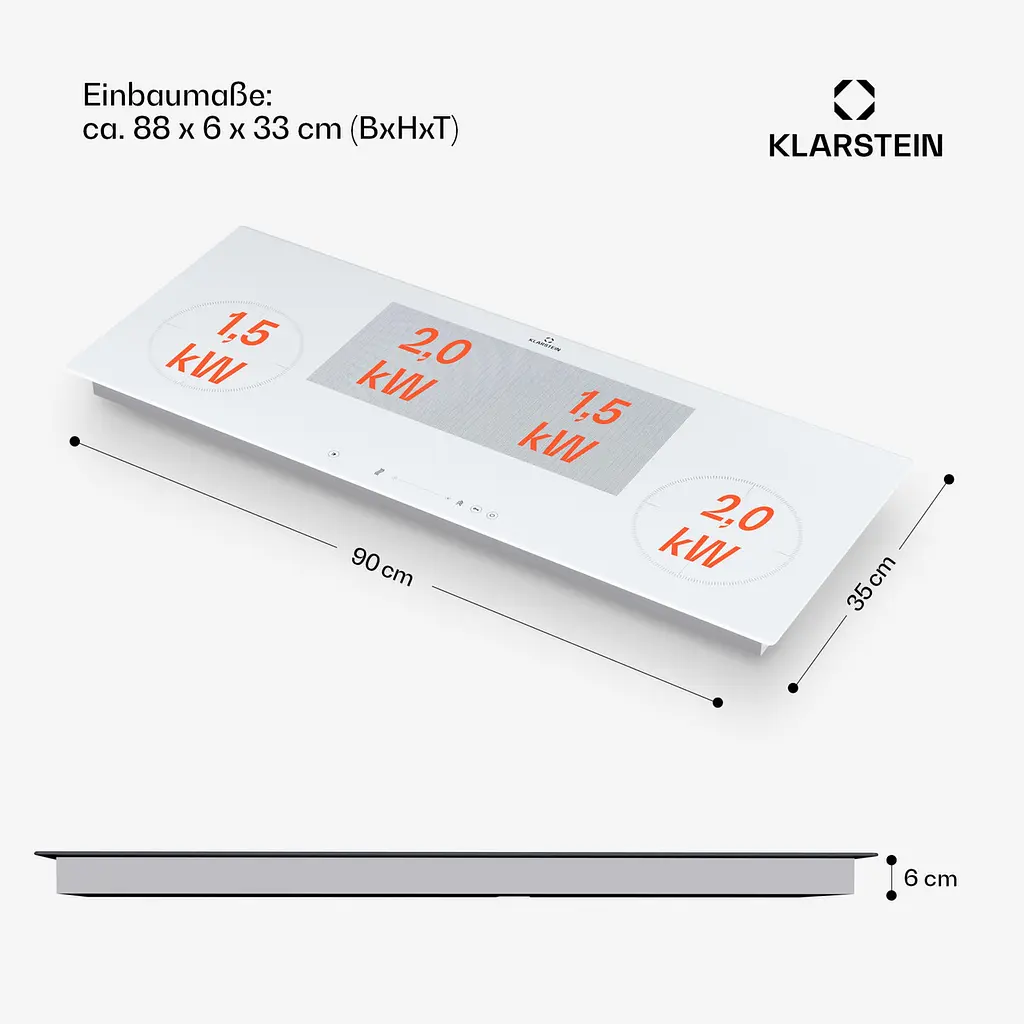 Індукційна варильна поверхня Klarstein Delicatessa 90 Slim Hybrid (10045613) - фото 2