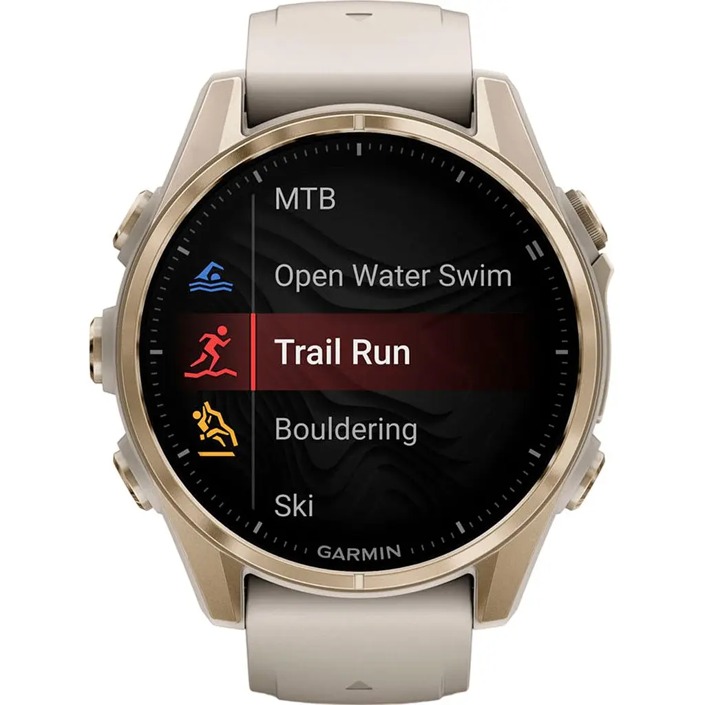 Смарт-годинник Garmin Fenix 8 AMOLED Sapphire 43mm Soft Gold with Fog Gray/Dark Sandstone Silicone Band (010-02903-10) [115093] - фото 9