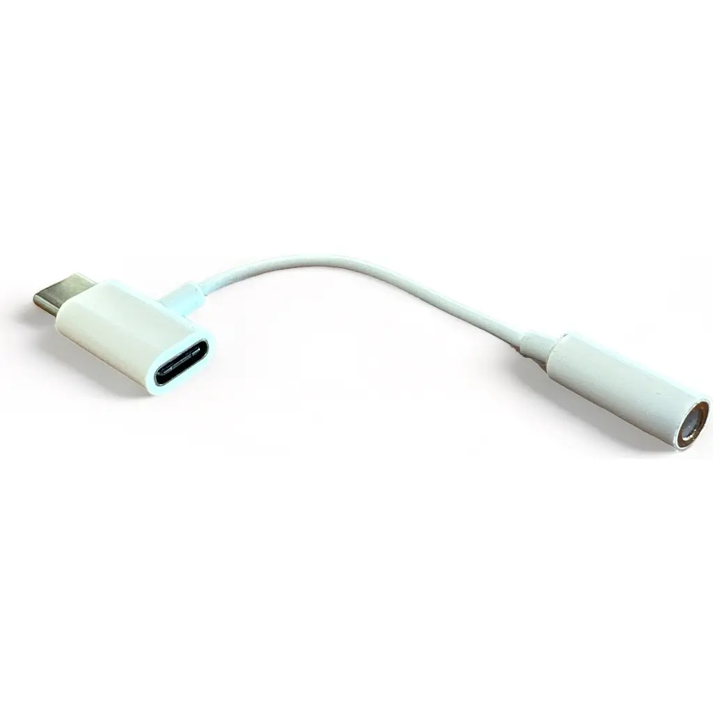 Переходник Type-C to Type-C Jack 3.5mm white AC-202 XoKo (XK-AC-202-WH) - фото 2