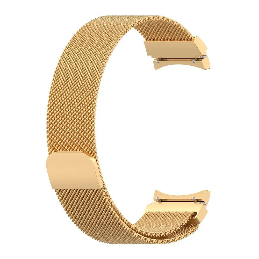 Ремешок для Samsung Galaxy Watch 5 - золотистый Watchbands Milanese Loop ширина крепления 20мм металлический (WB00S4MMILANESE4GOLD5) - фото 3