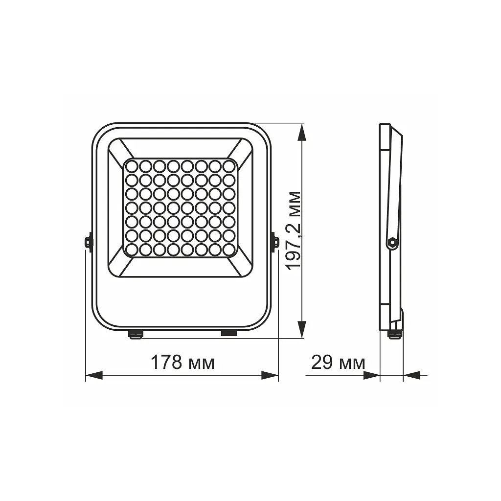 Прожектор Videx LED PREMIUM VIDEX F2 30W 5000K (VL-F2-305G) - фото 2