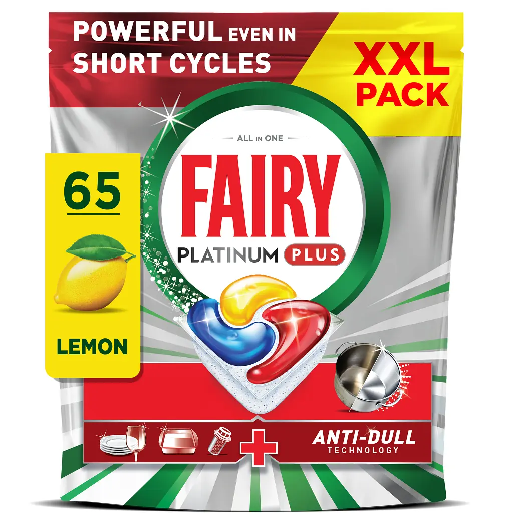 Таблетки для посудомийних машин Fairy Platinum Plus All in One Lemon 65 шт. (8006530115575) - фото 2