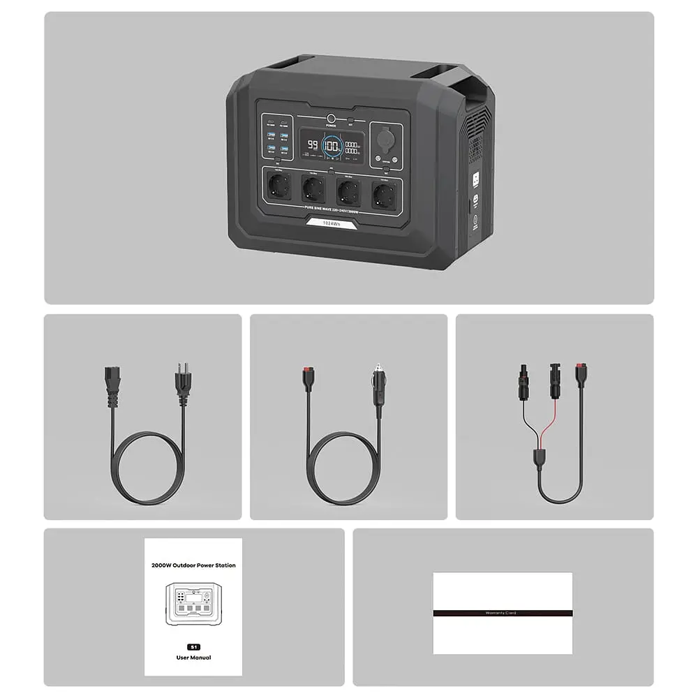Портативна зарядна станція OUPES S1 2000W 1024Wh LiFePO4 (42-00306) - фото 4