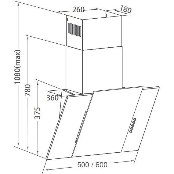 Вытяжка наклонная Pyramida NVX 60 [800] B XBL [142795] - фото 6