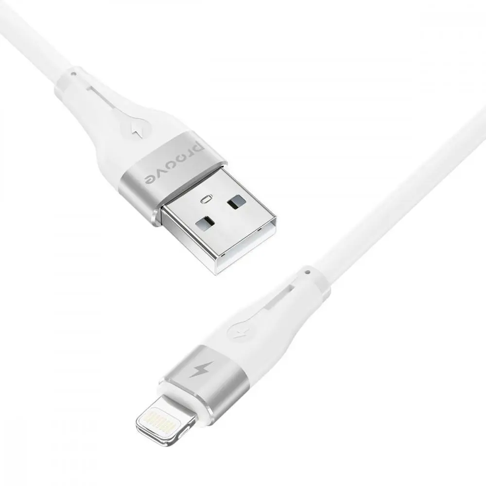 Кабель Proove Soft Silicone USB to Lightning 2.4A (1m) white (CCSO20001102) - фото 4