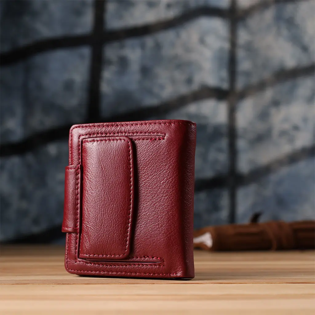 Жіночий гаманець вертикальний з натуральної шкіри ST Leather 9.5х11х2 см acs0029646 - фото 9