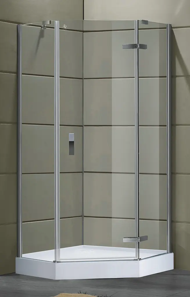 Душова кабіна Eger Stefani 90x90 на низькому піддоні 599-535, Хром - фото 2