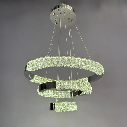 Люстра Linisoln 7968-60*40*20 CH метал, кришталь, LED, 70 Вт, висота 120-50 см, ширина 60*40*20 см - фото 3