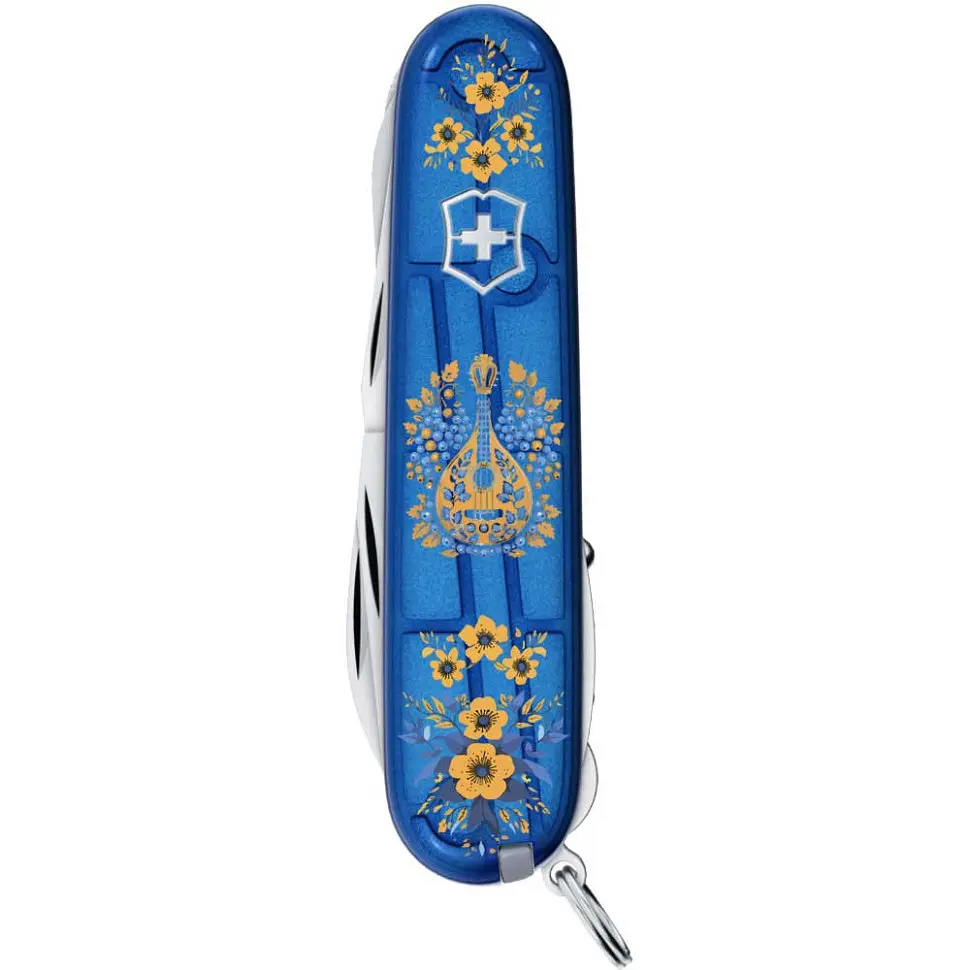 Ніж Victorinox Huntsman Ukraine 91мм 15функ син.прозор Українські мотиви - фото 3