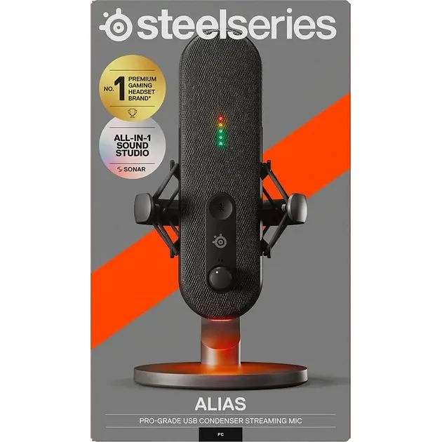 Ігровий стрим мікрофон SteelSeries Alias ​​RGB USB 1 Capsule - фото 4