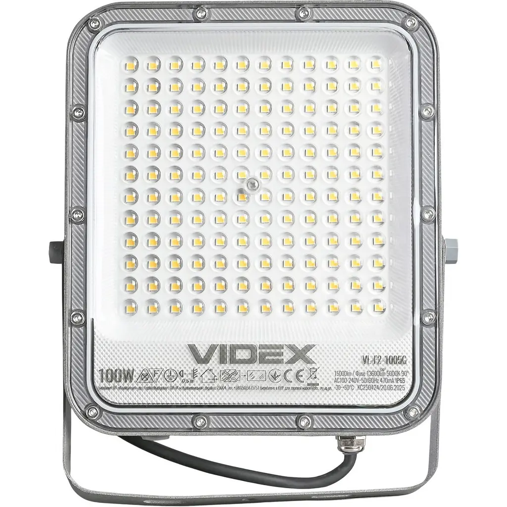 Світлодіодний прожектор Videx Premium F2 100W 5000K (VL-F2-1005G) [144853] - фото 2