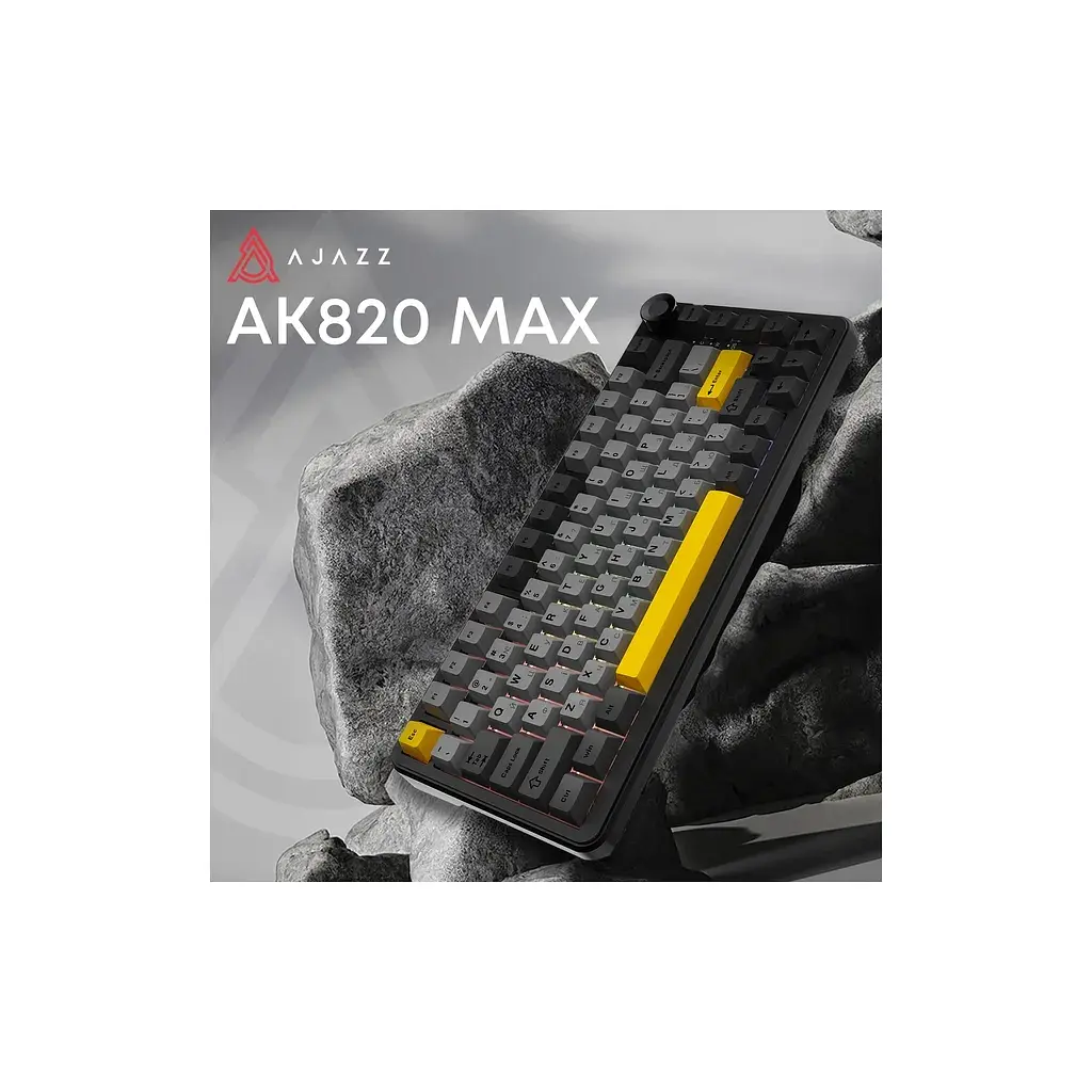 Клавіатура Ajazz AK820 MAX Magnetic Switch RGB USB Black (AK820MAX-WM-BGY) - фото 3