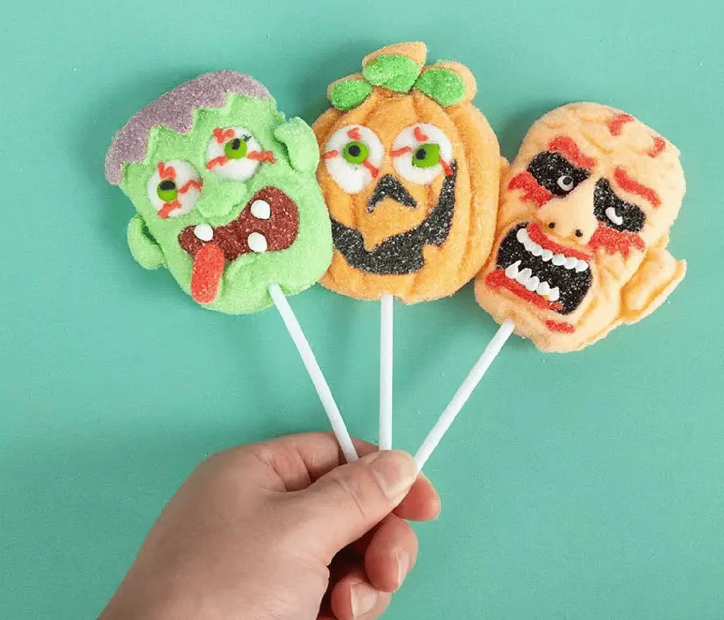 Маршмеллоу на паличці Monsterland Halloween Lollipops Fruity Marshmallows 1 шт, 35г - фото 2