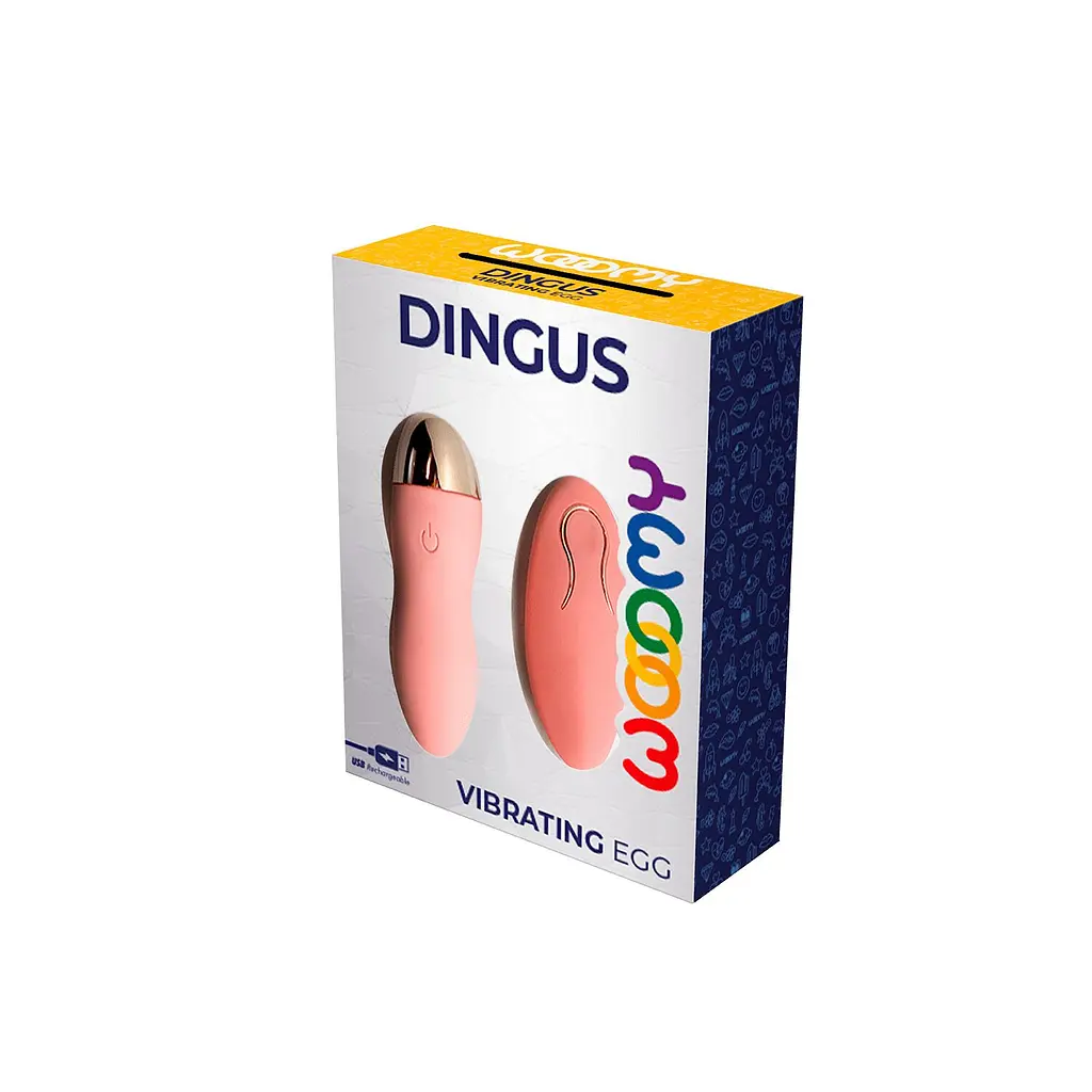 Віброяйце Wooomy Dingus Vibrating Egg, з пультом керування, 10 режимів - фото 4