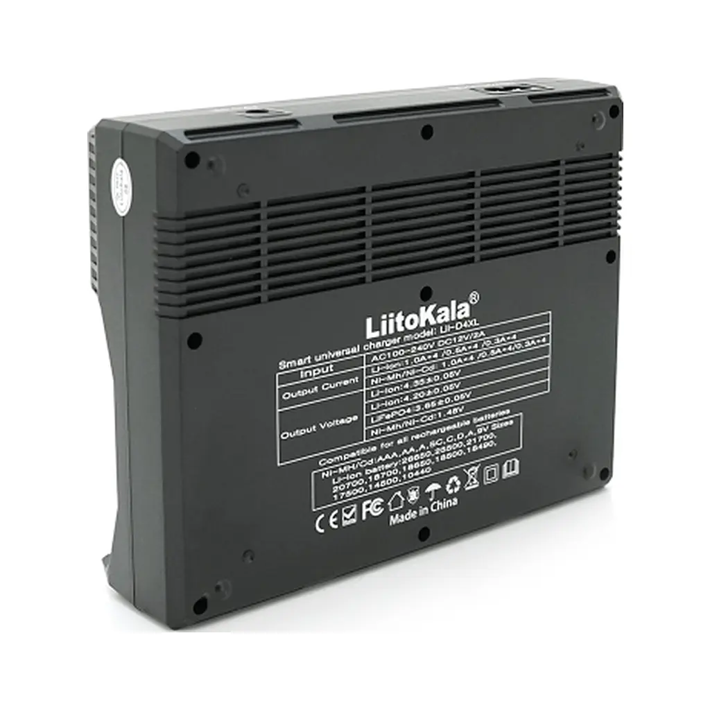 Зарядний пристрій для акумуляторів Liitokala 4 Slots+2, Ni-MH/Ni-CdAA,AAA,C, +Крона, Li-ion/IMR32650,21700,18650 (Lii-D4XL) - фото 3