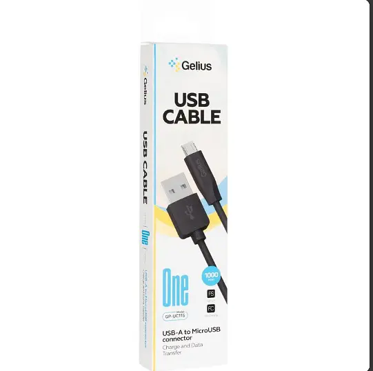 Кабель Gelius Full Silicon Cable USB to MicroUSB GP-UCN001M 18W 1.2m Black-White - фото 2