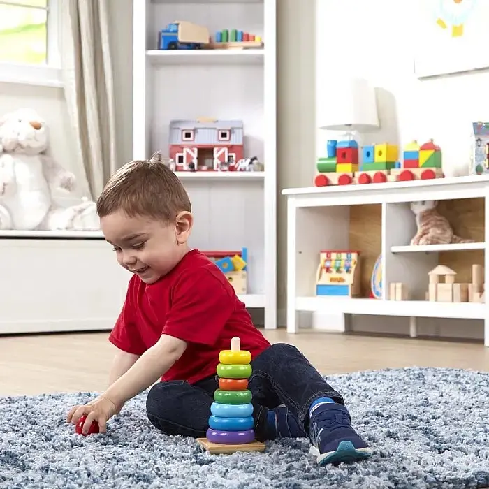 Пірамідка Melissa&Doug дерев'яна райдужна (MD10576) - фото 6