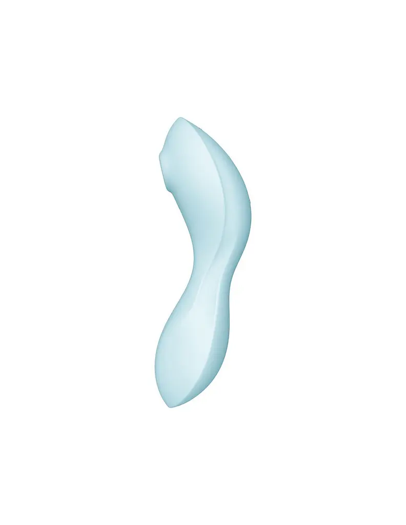 Стимулятор Satisfyer Curvy Trinity 5 Вакуумный с вибрацией, 16.5х4.6 см голубой - фото 3