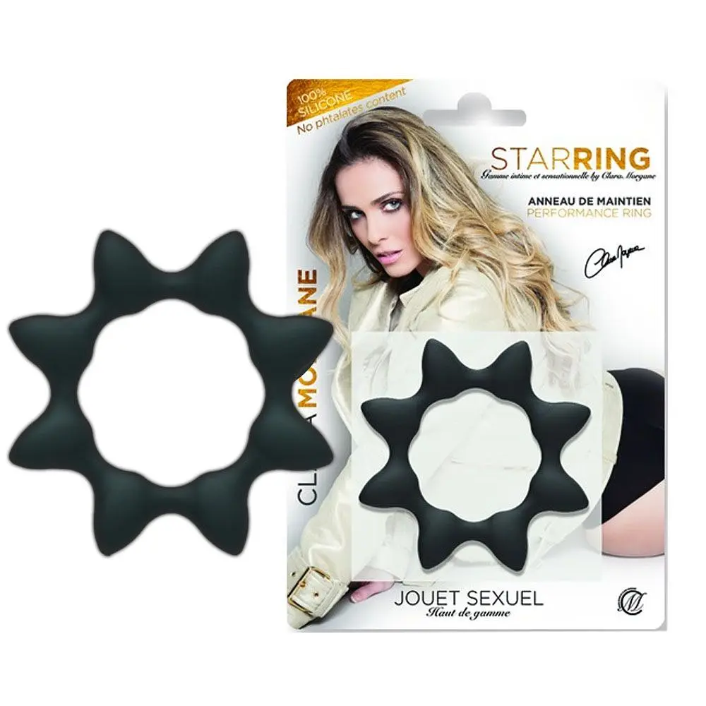 Ерекційне кільце Star Ring, 4,5 см (чорний) - фото 2